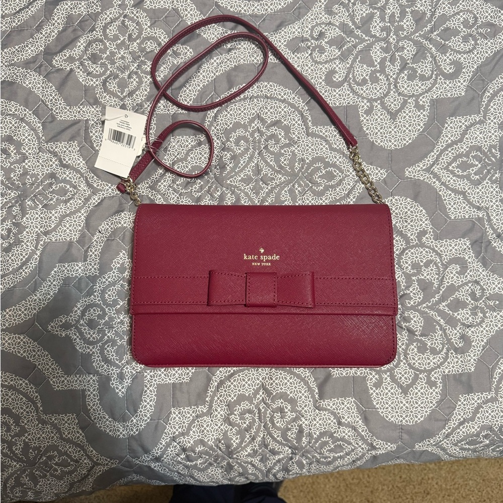 Kate Spade Berry Crossbody Bag with Bow